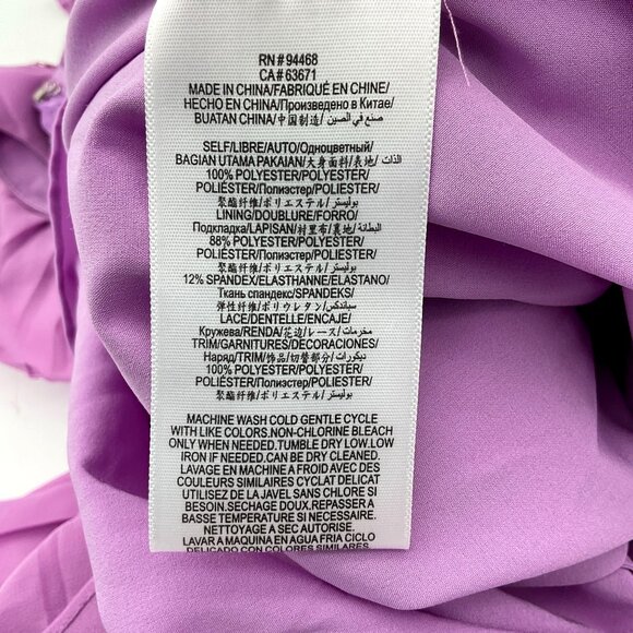 BCBGMAXAZARIA Sleeveless Pleated Lined V-Neck Ruffled Sheath Dress 8 - Picture 10 of 11